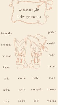 Baby names for baby girls Old Western Names, Unique Baby Names List, Cowgirl Names, Boho Baby Names, Country Girl Names, Western Baby Names, Country Baby Names, Vintage Names, Dream Future