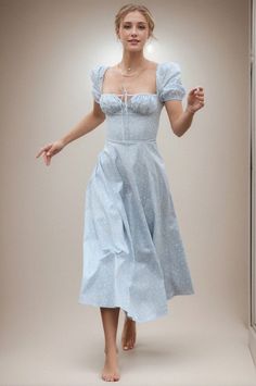 Olivia Mark - Elegant Bubble Sleeves Long Dress Set Vacation Maxi Dress, Dress Collar, Evening Gowns Elegant, High Waist Dress, Bubble Sleeve, Sleeves Clothing, Linen Maxi Dress, Elegant Dresses Long, Aesthetic Pastel