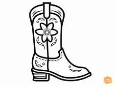 illustration of Happy cowgirl boots drawing Boot Coloring Page, Cowgirl Boots Drawing, Boots Drawing, Post Card, Cozy Corner, Cowgirl Boots