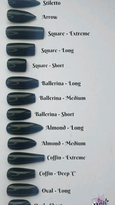 acrylics nails shape chart 📊💅🩵#acrylicartwork #nailtech #nailsaddict #shapes #fashion Nail Shape Chart, Uñas Aesthetic, Medium Coffin, Squoval Nails, Homecoming Nails Acrylic, Short Almond, Uñas Acrilicas, Types Of Nails, Nail Shapes