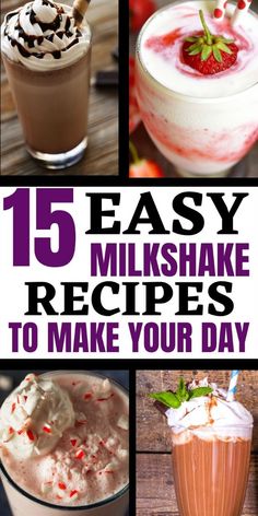 Looking for easy milkshake recipes? Don't worry you're in the right place. I like easy recipes and these are  milkshake recipes you'll like. If you'll like to make easy milkshake recipes then this pin is for you so don't hesitate and check them out. #easymilkshakerecipes #easymilkshake Homemade Milkshake Recipe, Easy Milkshake, Milkshake Recipe Easy, Homemade Milkshake, Mushroom Side Dishes, Granita Recipes, Ice Cream Shake, Best Milkshakes, Sweet Smoothies