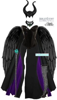 an image of a black and purple corset with wings