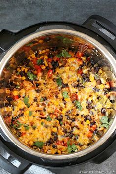 a large pot filled with food on top of a stove