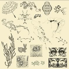 an image of various designs on paper