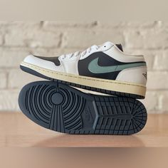 Nike Air Jordan 1 Low Retro Jade Smoke Women’s Size 12/Men 10.5 And Size 10.5 / Mens 9 Dc0774-001 New Nike Jordan Low, Pink And Black Nikes, Mango Shoes, Nike Vapor Max, Running Sneakers Women, Nike Air Jordan 1 Low, Nike Waffle, Nike Shoes Jordans, Nike Air Max For Women