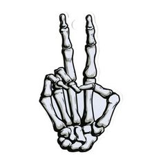 a black and white drawing of a hand making the peace sign with it's fingers