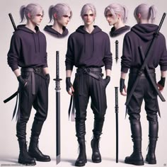 #AIgenerated, #GameCharacter, #BeautifulMen, #Bishonen, #AnimeArt, #WhiteHair, #BernardGahan, #Katana, #Zweihander Anime Costume Design, Male Assassin Outfit, Ninja Suit Design, Double Swordsman Pose, Sci Fi Outfit, Ninja Suit, Samurai Clothing, Pirate Coloring Pages, Ninja Outfit