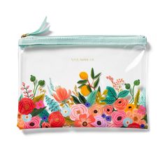 Sized for anything from pencils to paintbrushes, Rifle Paper Co.’s Garden Party pencil case is perfect to toss in your bag or keep in your desk drawer. The clear material makes it easy to see what’s inside, and a mint zipper pull adds a pretty finishing touch. Rifle Paper Co. is a stationery and lifestyle brand based in Winter Park, Florida, founded in 2009 by husband-wife team Nathan and Anna Bond. Anna’s hand-painted illustrations and distinctive color palette are at the heart of the brand, an Playful Multicolor Pencil Case For Everyday Use, Back To School Stationery Zipper Pouch, Trendy Zipper Pouch Stationery, Cute Multicolor Stationery With Zipper Pouch, Affordable Personalized Multicolor Pencil Case, Yay Balloons, Zipper Binder, Anna Bond, Winter Park Florida