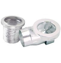 an aluminum pipe fitting device with nozzles on the side and one end open