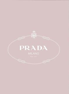 the logo for prada millanoo in white on a pale pink background greeting card