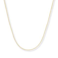 This classic cable chain necklace for her is styled in 14K yellow gold. The 24-inch necklace secures with a lobster clasp. 20 Inch Necklace, Jewelry Education, Jewelry Advice, 16 Inch Necklace, Cable Chain Necklace, Kay Jewelers, Yellow Gold Chain, Accessories Jewelry Necklace, Cultured Pearls