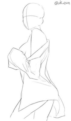 a drawing of a woman's back with her hands on her hips and legs crossed