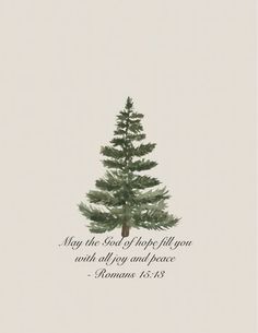 a christmas tree with the bible verse on it