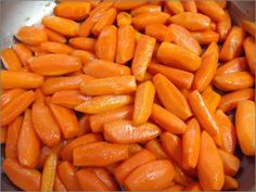 the carrots have been peeled and are ready to be cooked