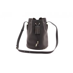 TOD'S - Leather Little Satchel - Black #TODS Black Leather Bucket Satchel, Chic Black Bucket-shape Satchel, Black Elsa, Black Leather-handled Bucket Bag, Black Leather Satchel With Silver-tone Hardware, Black Leather-handled Satchel Box Bag, Bucket Bag, Black Shoes, Satchel