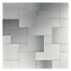 an abstract metal background with squares and rectangles in shades of grey, white and silver