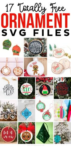 17 totally free ornament svg files to make christmas ornaments for the tree