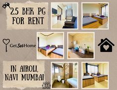 there are many pictures of different rooms in this house with the words 25 bhk pc for rent