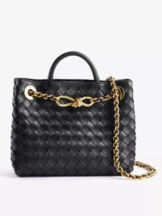 BOTTEGA VENETA - Andiamo small leather top-handle bag | Selfridges.com Bottega Veneta Jodie, Platform Chelsea Boots, Braided Strap, Vuitton Bag, Everyday Bag, Lambskin Leather