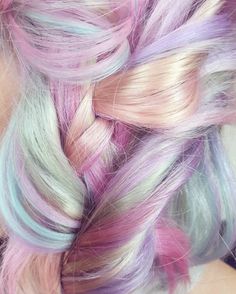 KawaiiBox.com ❤ The Cutest Subscription Box Bright Hair, Unicorn Hair, Colorful Hair, Colored Hair, Hair Inspiration Color, Mermaid Hair