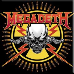 Megadeth Skull And Bullets Square Magnet Vic Rattlehead, Bullet Stickers, Countdown To Extinction, One Piece Logo, Art And Craft Materials, Band Logos, Thrash Metal, Cultura Pop, The Amazon