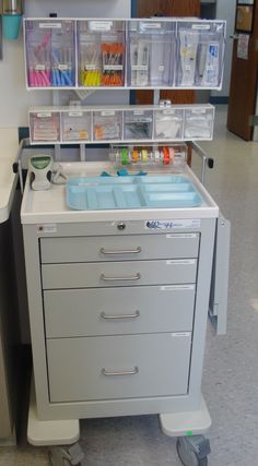 Dental Drawer Organization, Dental Organization, Dental Supply Organization, Dental Anesthesia, Dental Operatory, Dental Phobia, Dentistry Office, Medical Cart