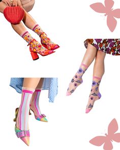 Calling all Swifties! Our Lover Era socks bundle features three whimsically colorful sheer socks with hearts, butterflies and florals: Candy Stripe Ruffle Sheer Crew Sock Y2K Hearts Ruffle Sheer Crew Sock Sunflower Butterfly Sheer Crew Sock Individually priced at $18/pair, save with the bundle at $50 for all 3 pairs! One Size. Recommended fit US W5.5-10. 200 Needle Count. ✨ Funky yet elegant - no silly or childish patterns 🧦 Premium quality - durably made with comfortable stretch 👗 Unique - th Taylor Swift Lover Era Outfits, Lover Era Outfits, Socks With Hearts, Y2k Hearts, Taylor Swift Lover Era, Era Outfits, Hearts Butterflies, Sunflower Butterfly, Taylor Swift Lover