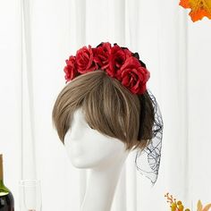 Flame Dance Black Mask Hair Accessories New Arrivals Halloween Rose Accessories Feature: Quantity: 1 pc Material:Polyester+Mesh Color: Multicolor Product Size:33x20x6cm/12.9x7.8x2.3in65x21x6cm/25.5x8.2x2.3in70x21x6cm/27.5x8.2x2.3in Package size:30x24x8cm/11.8x9.4x3.1in Product weight:37g/0.08lb50g/0.11lb59g/0.13lb Gross weight:37g/0.08lb50g/0.11lb59g/0.13lb Product Standards:1xHair accessories Descrition: Well quality materials: Our products are made from carefully chosenmaterials to ensure dura Black Gothic Headband For Masquerade, Skeleton Hair Accessories, Goth Rose Headband, Halloween Hair Clips, Masquerade Costumes, Black Mask, Halloween Hair, Hair Mask, Headdress