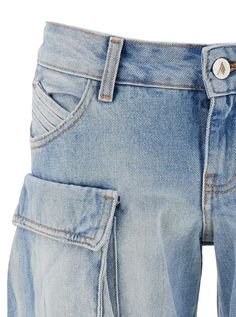 Light blue cotton washed denim mid-rise belt loops front button and zip fastening multiple cargo pockets straight legGender: WOMENMaterial: COTTON: 100.0%Color: BLUEMade in: ITProduct ID: 241WCP113 D073 024*Import tax/duty will be calculated at checkout (If applicable) Fitted Jeans, The Attico, Back Light, Jeans Low, Blue Fits, Denim Cotton, Top Designer Brands, Denim Design, Light Blue Denim