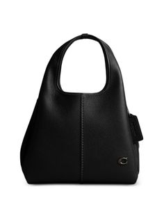 Coach Lana 23 Pebbled Leather Shoulder Bag Polished Pebble, Bags Aesthetic, Black Shoulder Bag, Small Shoulder Bag, Leather Design, Pebbled Leather, Coach Bags, Miu Miu, Leather Shoulder Bag