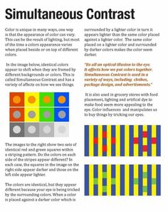 an info sheet describing how to use the same color scheme for different colors and shapes