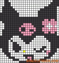 a cross stitch pattern with a black and white cat on it's chest,