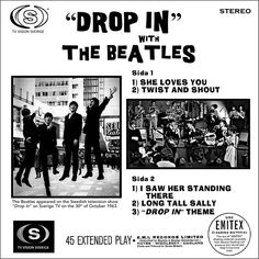 the beatles concert poster for drop in with the beatles