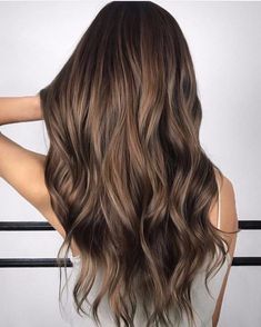 Long Hair Waves, Warm Brunette, Spring Hair Color, Long Hair Color