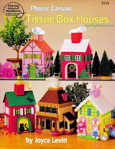 plastic canvass tissue box houses by joyce levitt, illustrated by the book's author