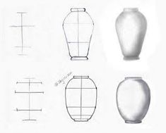 the drawing shows different types of vases