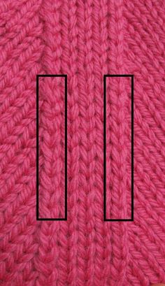 the stitches are marked on the side of the knitted sweater, which has two rectangles in it