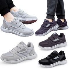 Women Men Diabetic Shoes Adjustable Closure Two Strap Hook and Loop Sneakers Walking Shoes for Extra Walking Shoes, Smart Shopping, Walking, Sneakers