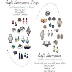 Soft Summer Deep, Estate Soft, Summer Jewlery, Dusk Summer, Color Wardrobe