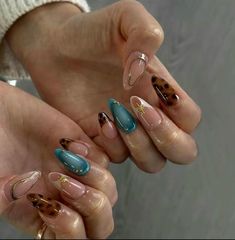 Leopard Print Fake Nails With Nail File & Tape, 24pcs/Box Almond Press On Nails For Women & Girls Diy Nail Art, Elegant Stick On Nails Kit Kutek Disney, Colorful Nail, Smink Inspiration, Y2k Nails