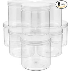 Encourage creativity and organization with our set of 8 small slime containers with lids. Use the plastic jars with lids to store your arts and crafts supplies, such as assorted glitter sequins, slime, buttons, and beads to add to your one-of-a-kind creations. The clear plastic jars can also be used to organize everyday household items such as sewing supplies, soaps, makeup, spices, or small knick-knacks. You can even use the jars for candy, nuts, sprinkles, and spiced teas to store in your kitc Kids Diy Crafts, Plastic Jars With Lids, Slime Containers, Plastic Containers With Lids, Jars With Lids, Sewing Supplies Storage, Plastic Container Storage, Whipped Soap, Plastic Jars