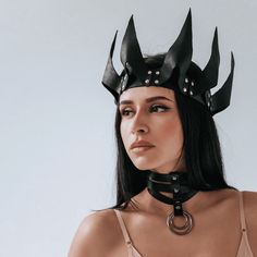 Medieval Style Crown and Choker / Fashionsarah.com Choker Black