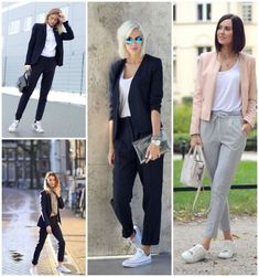 TOP 5: Hermosos outfits de cómo vestir elegante con tenis mujer 2024 ¡No te los pierdas! - Esmilna Castillo Outfit Elegantes, Fall Fashion Skirts, Look Formal, Outfit Jeans, Pinterest Fashion, Casual Work Outfits, Sneakers Outfit, Work Outfits Women, Formal Outfit