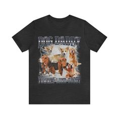 Retro Custom Bootleg Dog Daddy Shirt, Retro Custom Bootleg Rap Tee Dog, Custom Rap Tee Cat Lover, Vintage Graphic 90s Tshirt, Dog dad 💫Dual side seams hold the garment's shape for longer. 💫100% Airlume combed and ringspun cotton (fiber content may vary for different colors) 💫Light fabric 💫Runs true to size 📢 Contact us if you need more information: 👉🏿Designed specifically for individuals, companies, groups, families, or any customized idea on a shirt. 👉🏿Buy a quantity of 10 shirts or mo Dog T Shirt Design, Bootleg Shirt, 90s Tshirt, Retro Dog, Dog Custom, 90s Tees, Dogs Tee, Rap Tee, Dog Mom Shirt