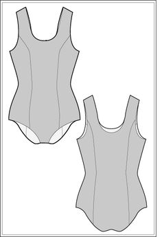 the front and back view of a women's bodysuit