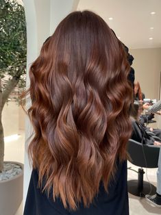 Avant après d'un gloss cuivré roux wavy cooper acajou Hair Color Gloss, Fall Hair Colors For Brunettes, Hair Color Fall, Hair Colors For Brunettes, Cinnamon Hair, Colors For Brunettes, Chestnut Hair Color