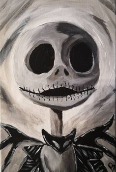 a painting of a skeleton holding a knife