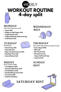 the workout routine is shown in purple