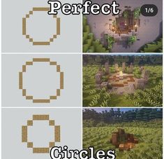 four different pictures with the words perfect circles in each one's upper right corner