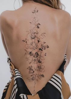 tattoo Tattoo Ideas Female, Pretty Tattoos, Back Tattoo, Lower Back, Tattoo Ideas, Tattoos, Flowers, Design